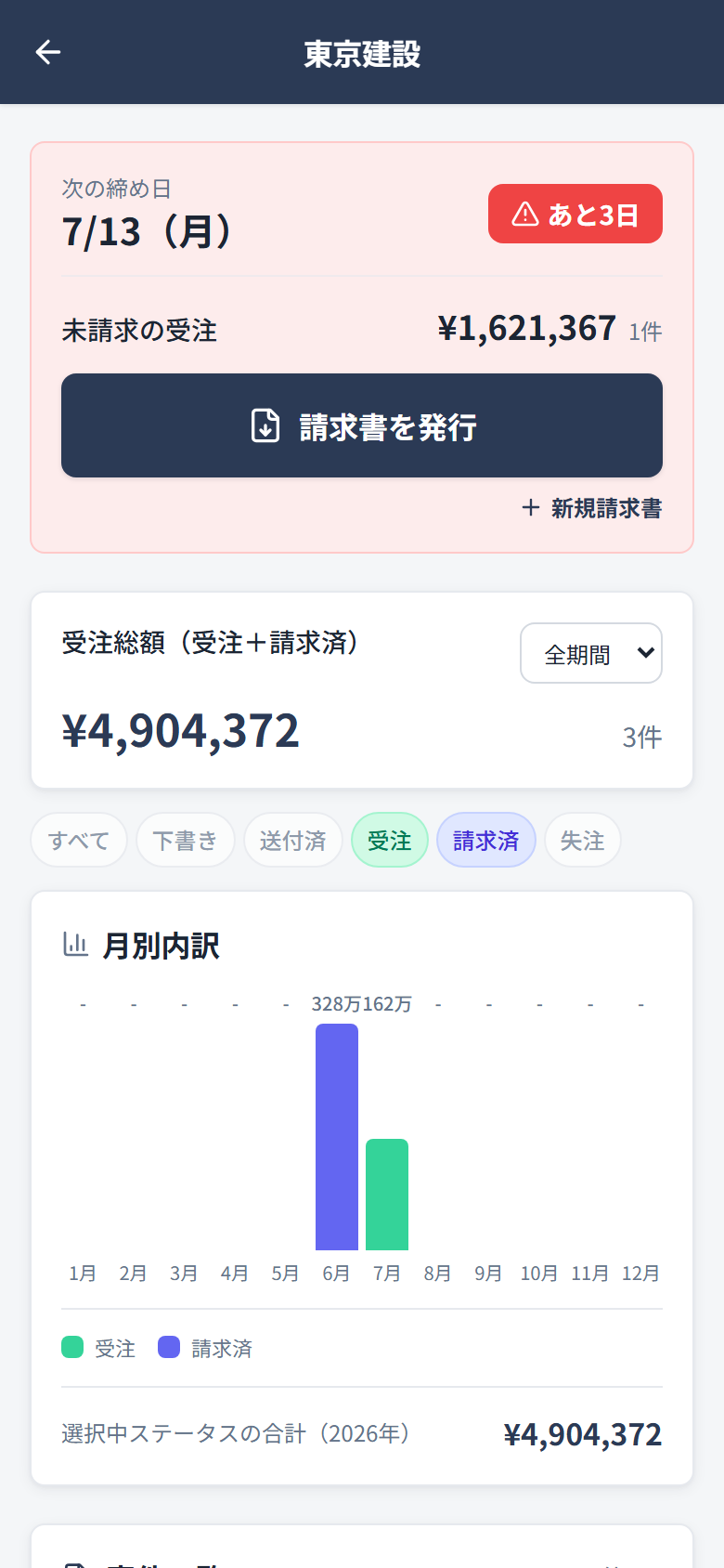 MARUNA 顧客詳細画面